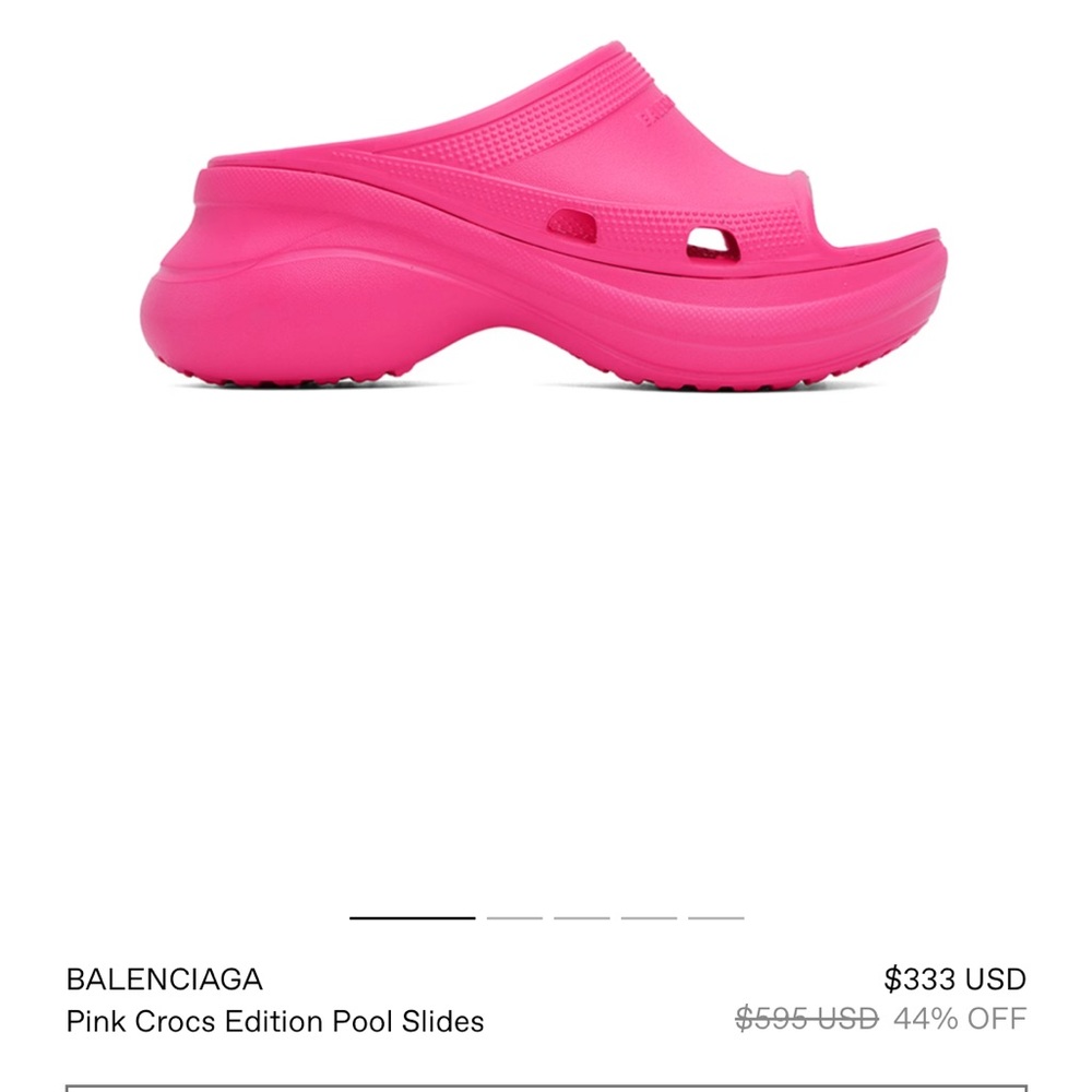 Balenciaga croc slides size 38 PINK